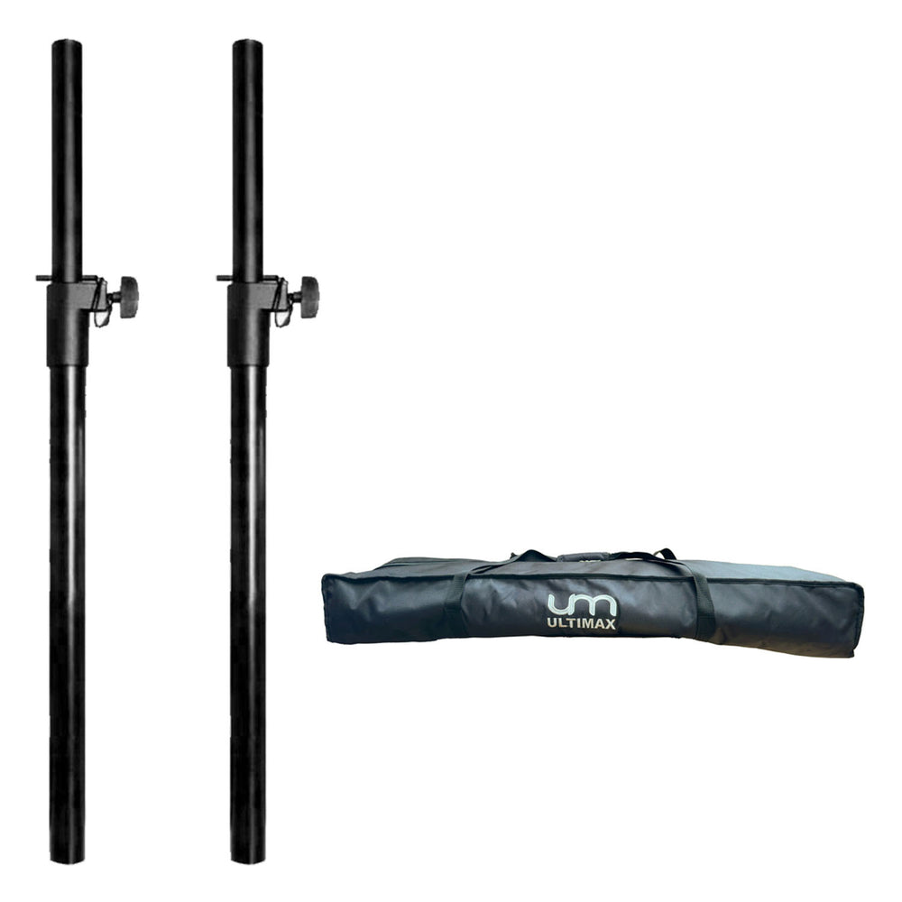 2 x Ultimax 35mm Speaker Saterlite Poles with Carry Bag