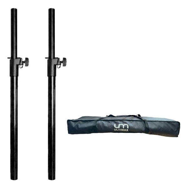 2 x Ultimax 35mm Speaker Saterlite Poles with Carry Bag