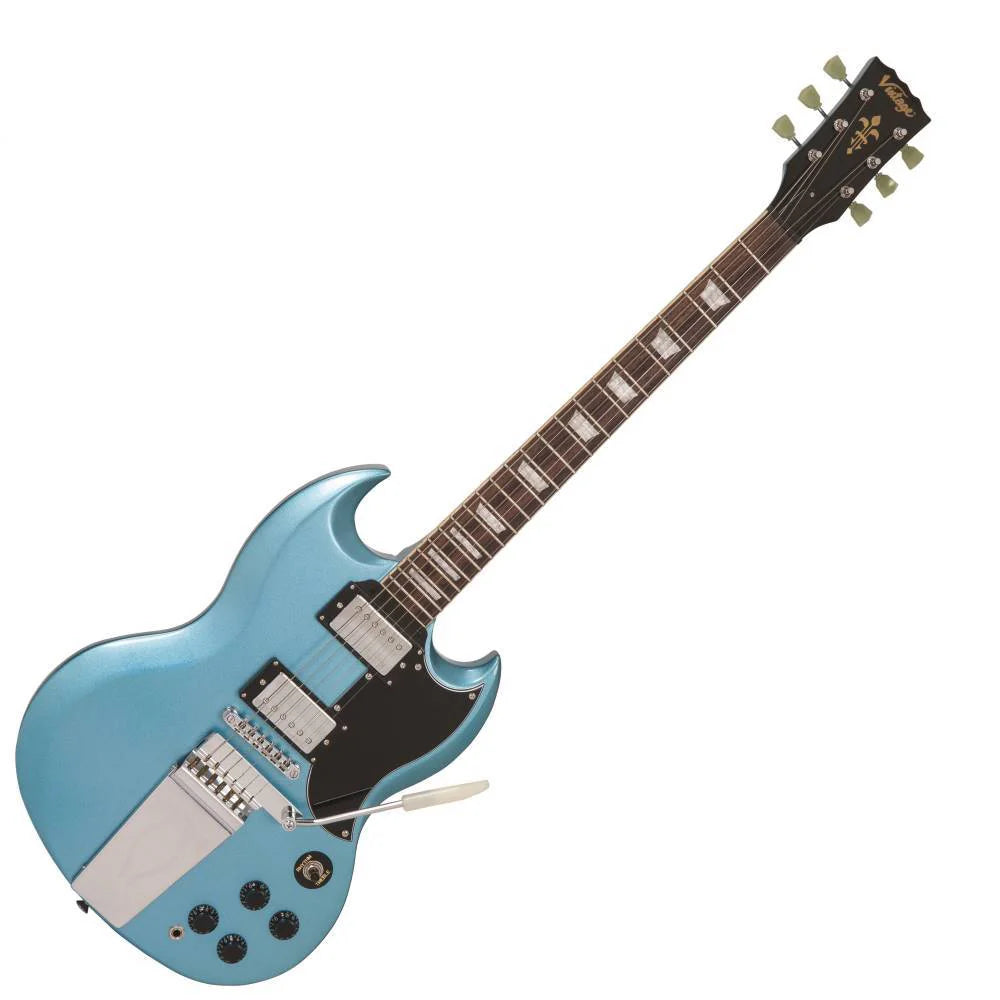 Vintage VS6V ReIssued with vintage style Vibrato  Gun Hill Blue