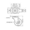 Penn Elecom W900-PACK 100mm Heavy Duty Swivel Automatic Castor Kit with Fixings
