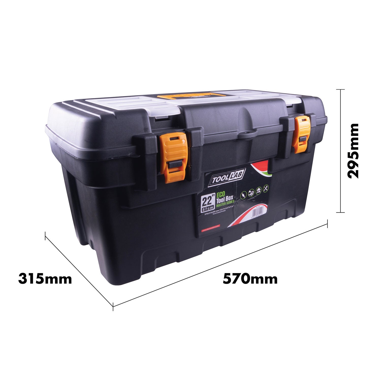 Toollab 22" Master Series Tool Box with Tray