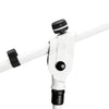 Gravity MS 4322 W Microphone Stand with Folding Tripod Base and 2 - Point Adjustment Telescoping Boom, White