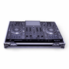Durable Protekt Denon Prime 4 flight case with heavy-duty latches, reinforced corners, and built-in wheels.