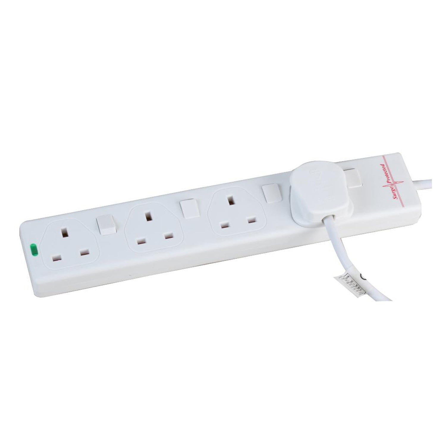 Pro Elec 4 Gang 5m Switched Surge Protected Extension Lead