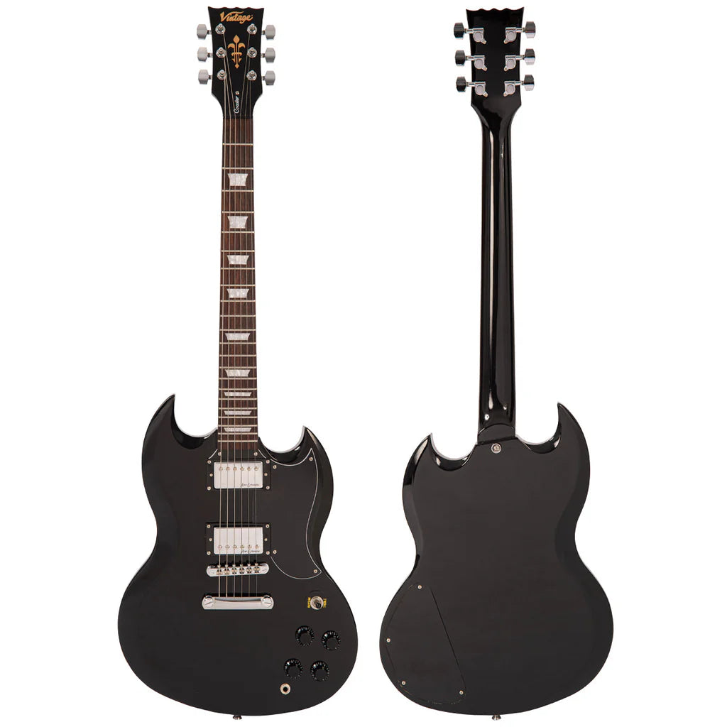 Vintage V69 Coaster Series Electric Guitar Boulevard Black