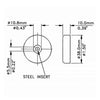8 x Penn Elcom F1687 38mm Medium Rubber Foot with Steel Washers
