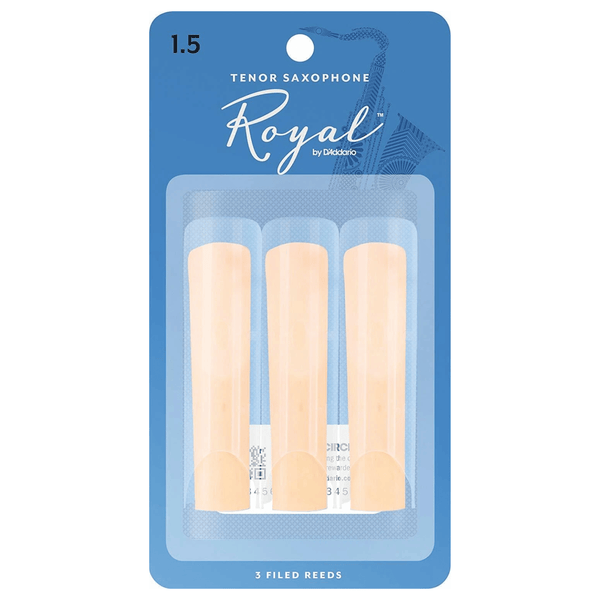 D'Addario Rico Royal Tenor Sax Reeds 1.5 Strength 3-Pack