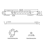 Penn Elcom 1U Eight-Way Rack Panel with XLR, Speaker and Power Links with 1m Tails