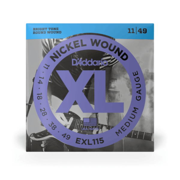 D'Addario EXL115-3D 11-49 Electric Guitar Strings 3 Pack