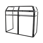 Ultimax DJ Booth Pro DJ Booth with White Star Cloth with Corner Shefts and Pole Kit