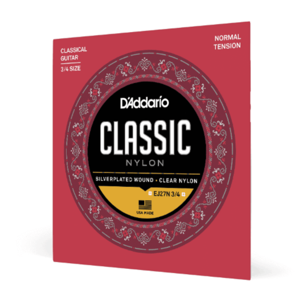 D'Addario EJ27N 3/4 Classics Normal Tension Classical Guitar Strings
