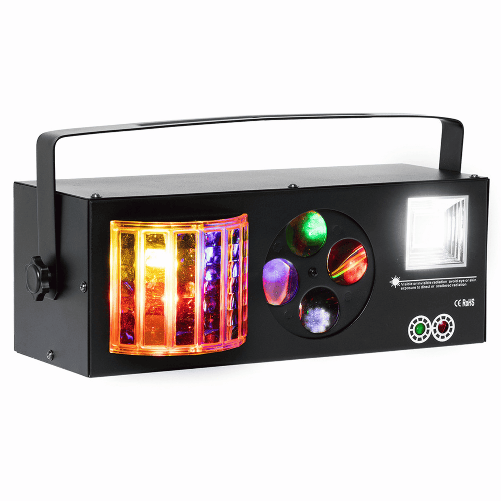 Stagg TRANCE20 all-in-one multi-effect light with lasers, derby beams, gobos and strobe
