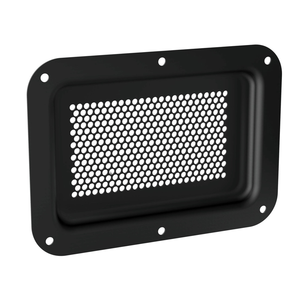 Penn Elcom D2101K-04 Large Very Shallow Black Dish with Perforated Vents