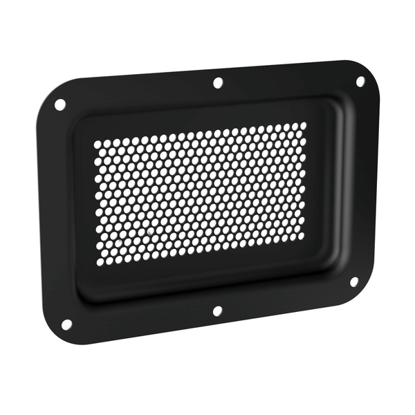 Penn Elcom D2101K-04 Large Very Shallow Black Dish with Perforated Vents