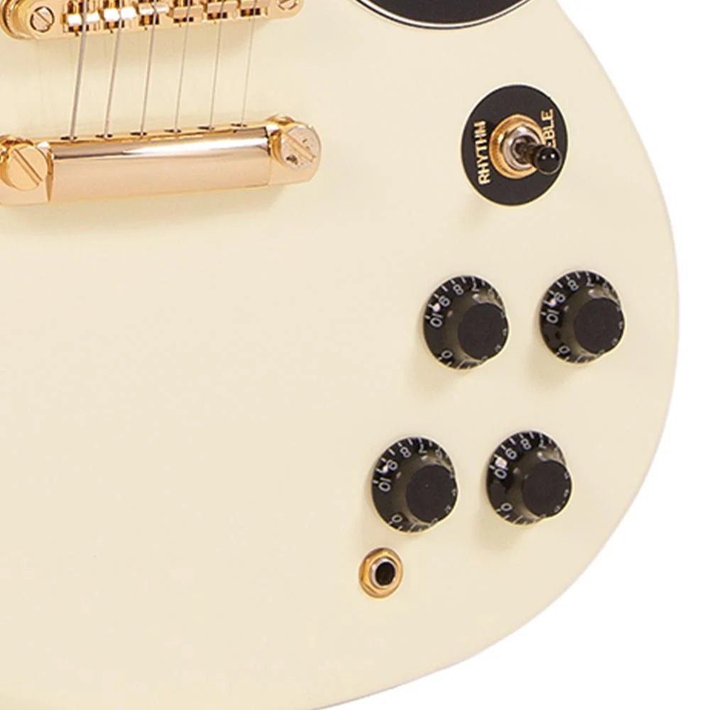 Vintage VS6 ReIssued Electric Guitar Vintage White/Gold Hardware