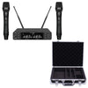 Q - Audio QWM1960 V3 HH UHF Dual Wireless Microphone System and Flight Case