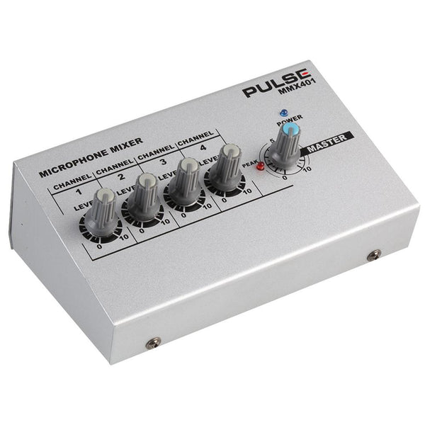Pulse MMX401 4 Channel Mini Microphone Mixer