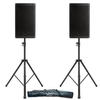 2 x RCF ART 910-A 10" 2100W Active Speakers With Stands