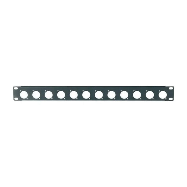 Stagecore 19" 1U 12 Hole Punched Connector Patch Panel for D Series Connectors
