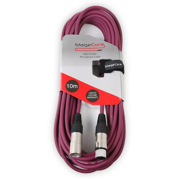 Stagecore 10m Purple XLR Microphone Cable