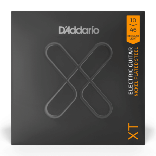 D'Addario XTE1046 XT Nickel Plated Steel, Regular Light Guitar Strings, 10-46 3 Pack