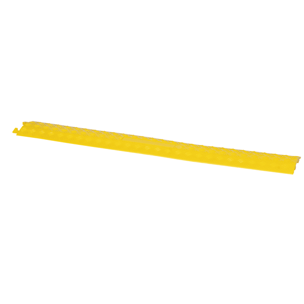 Showgear 1m Yellow ABS 1 Channel Cable Cover 3 - LDPE material, 1500 kg load capacity, perfect for professional audio and DJ equipment.