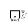 Penn Elcom 2 Metres Plastic Capping Section Extrusion