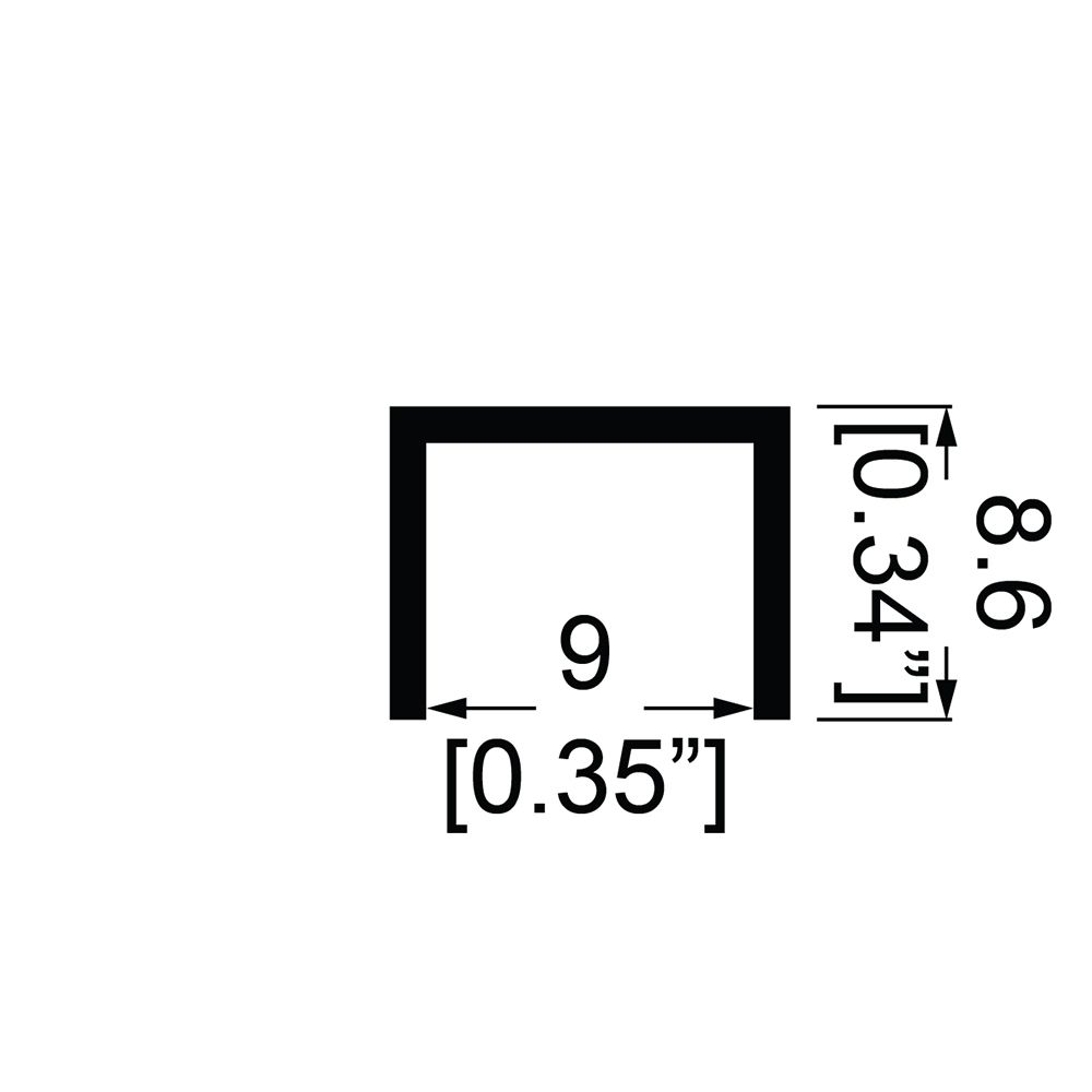 Penn Elcom 2 Metres Plastic Capping Section Extrusion