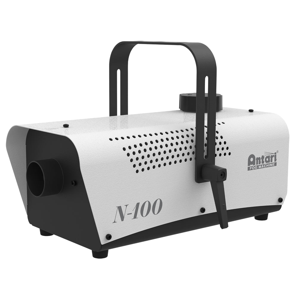 Antari N-100 700W compact fog machine with durable metal housing, front nozzle, and portable design for stage, DJ, and party smoke effects