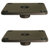 2 x Penn Elcom Square Top Hat with Thread for M20 Threaded Poles