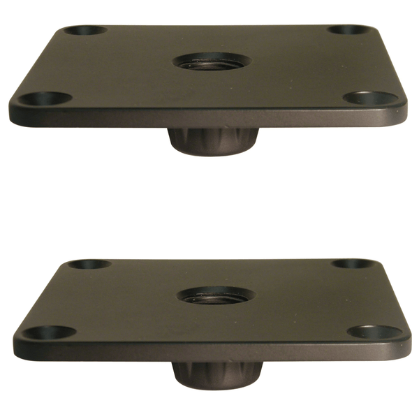 2 x Penn Elcom Square Top Hat with Thread for M20 Threaded Poles