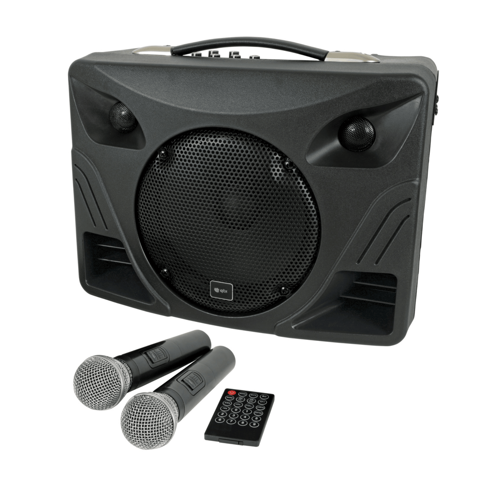 QTX DELTA-50 Portable Desktop PA with Bluetooth and Wireless Microphones