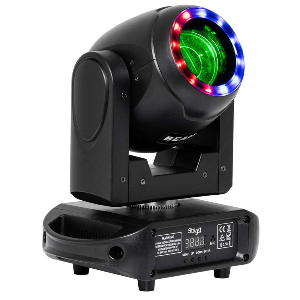 Stagg Specter 100 80w LED Spot Beam Moving Head with RGBW LED Ring