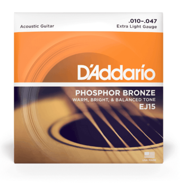 D'Addario EJ15 Extra Light Acoustic Guitar Strings 10-47