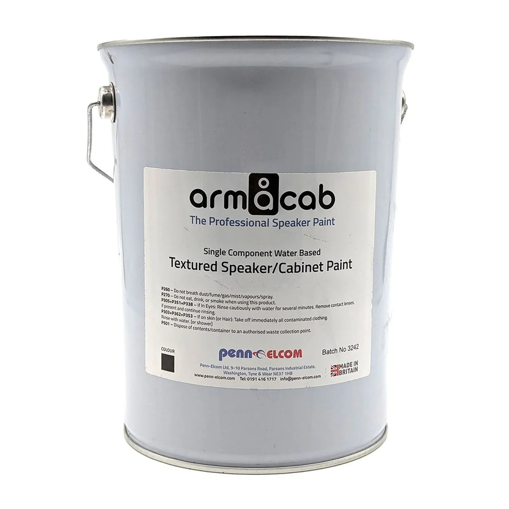 Penn Elcom Armacab Black Textured Speaker/Cabinet Paint - 5 Litres