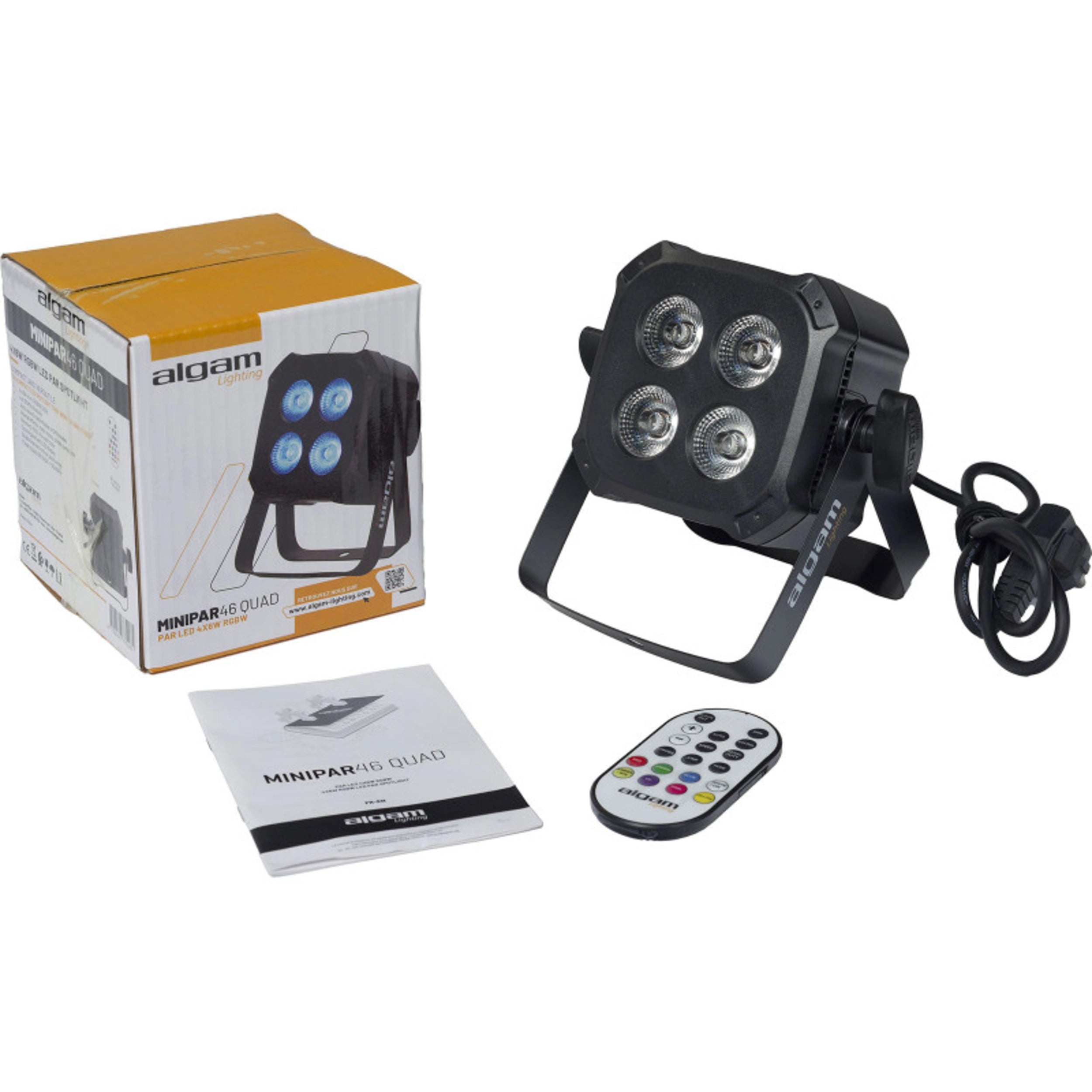 Algam Lighting MINIPAR46-QUAD compact RGBW LED par can with 4×6W LEDs