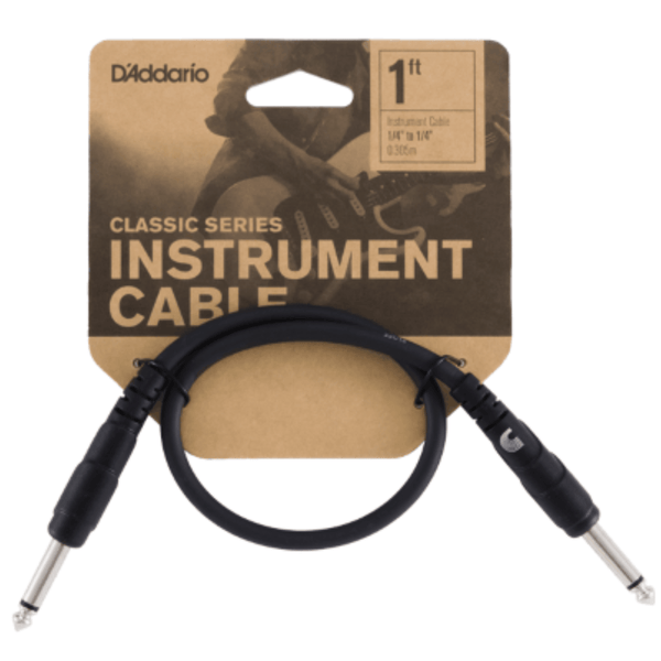 D'Addario Instrument 1 Foot Patch Cable Right Angle Guitar PW-CGTPRA-01