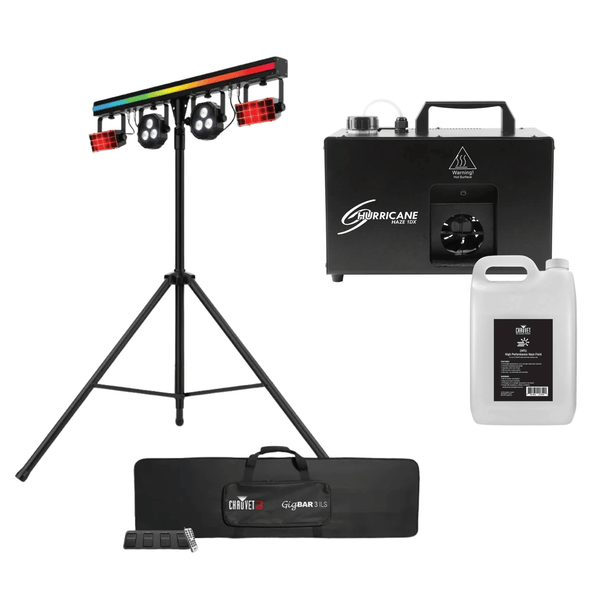 Chauvet DJ GigBar 3 ILS 3-in-1 Lighting System with Bag With Haze Machine