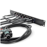 Penn Elcom 1U Eight-Way Rack Panel with XLR, Speaker and Power Links with 1m Tails