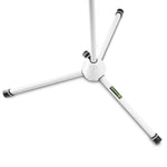 Gravity MS 4322 W Microphone Stand with Folding Tripod Base and 2-Point Adjustment Telescoping Boom, White