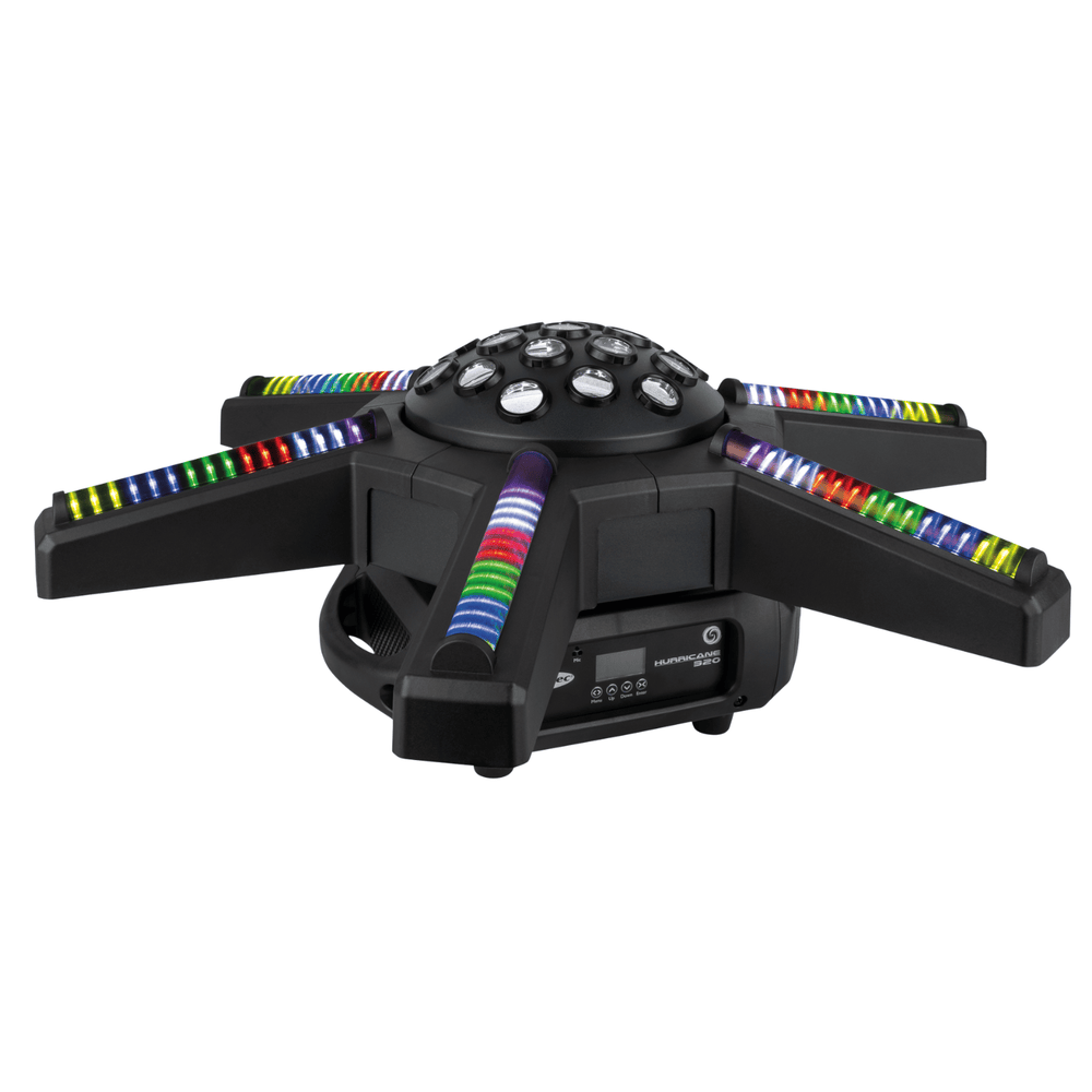 Showtec Hurricane 320 RGBW moonflower effect light with spinning arms