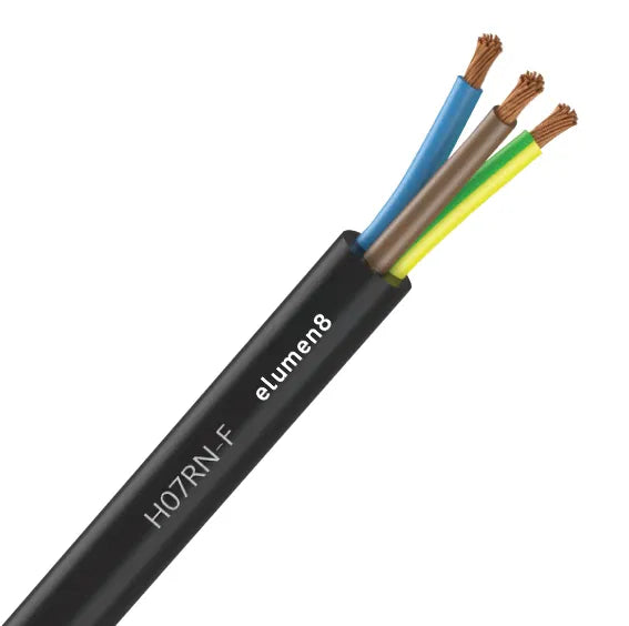 Elumen8 100m 1.5mm H07RN-F 3 Core Rubber Cable