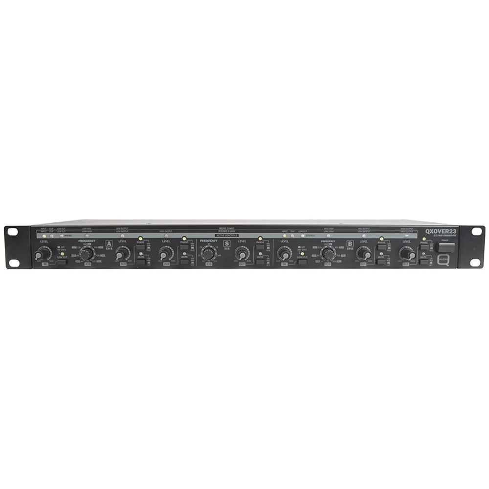 Q - Audio QXOVER23 Stereo 2 - Way/Mono 3 - Way Active Crossover with Subwoofer Output