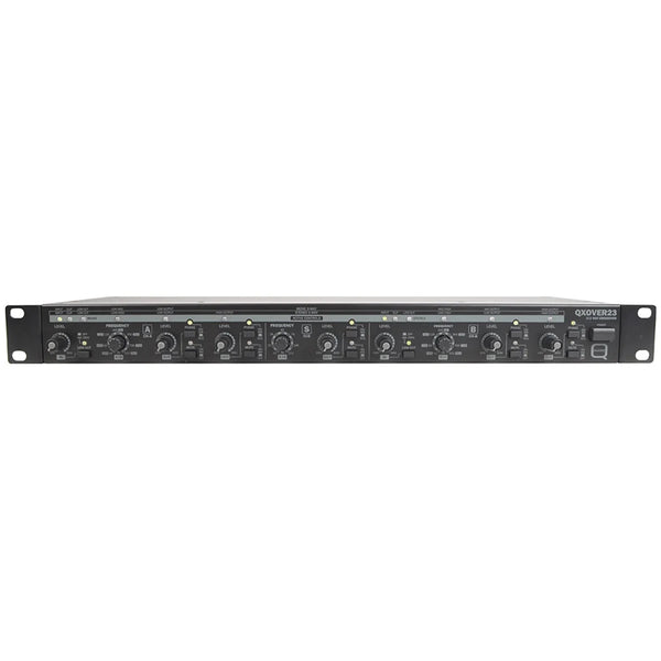 Q - Audio QXOVER23 Stereo 2 - Way/Mono 3 - Way Active Crossover with Subwoofer Output