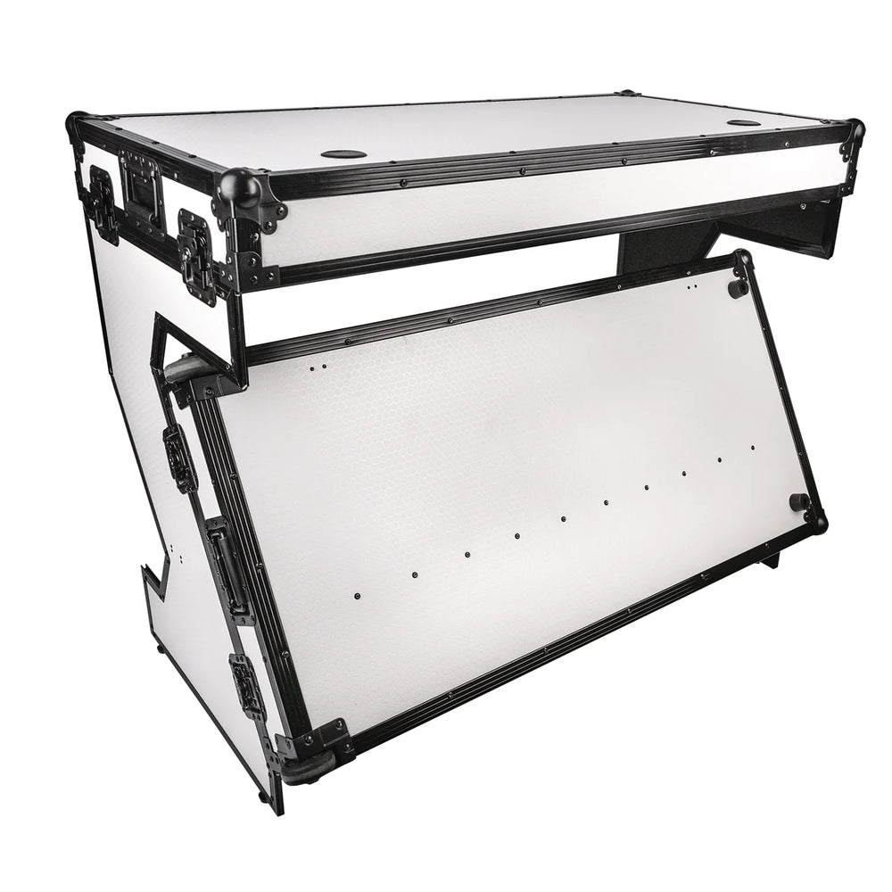 Showgear Portable Z - Style Table Hybrid Flight Case DJ Booth White