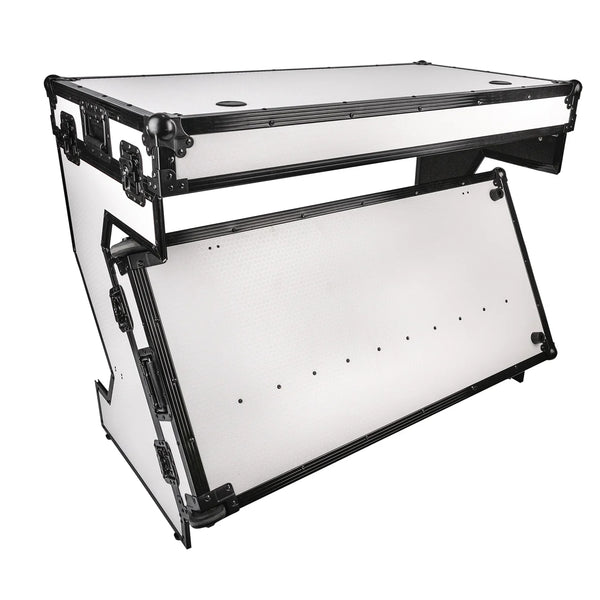 Showgear Portable Z-Style Table Hybrid Flight Case DJ Booth White