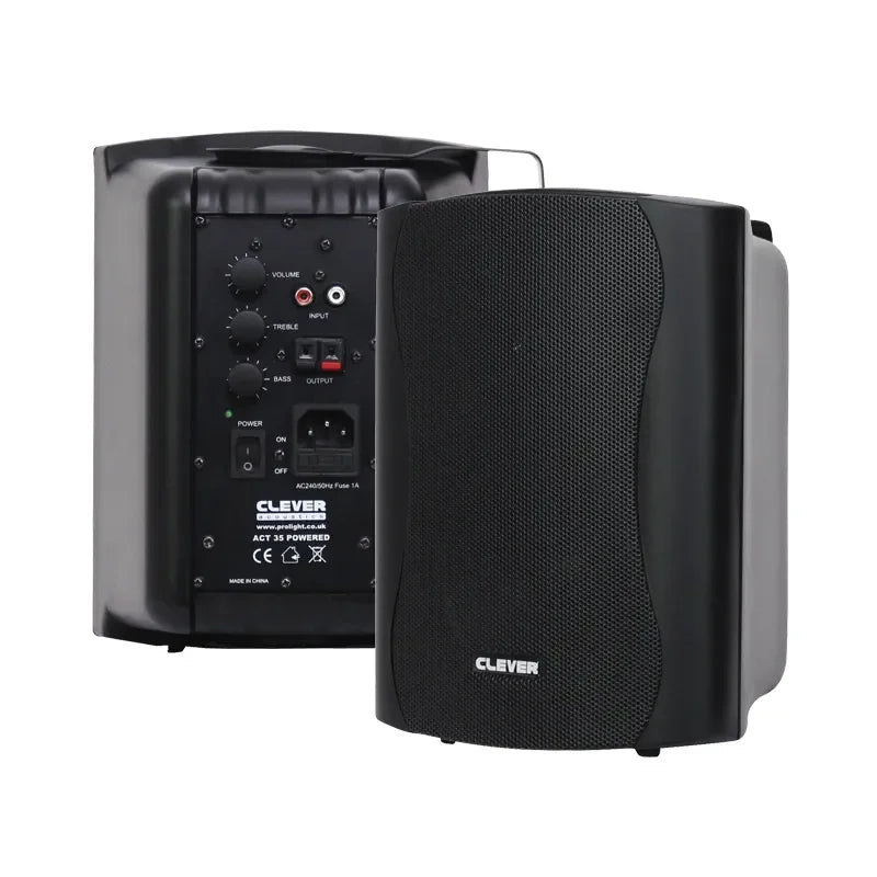 Clever Acoustics Black ACT Series Powered Speakers (Pair)