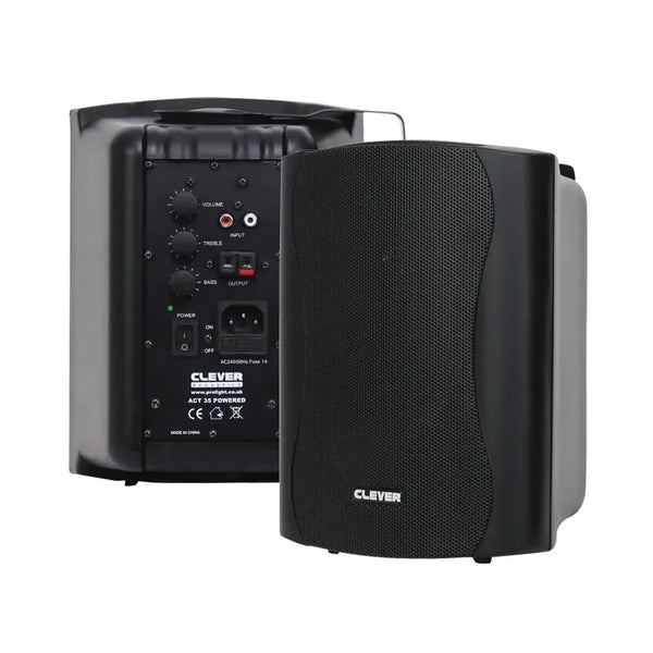 Clever Acoustics Black ACT Series Powered Speakers (Pair)