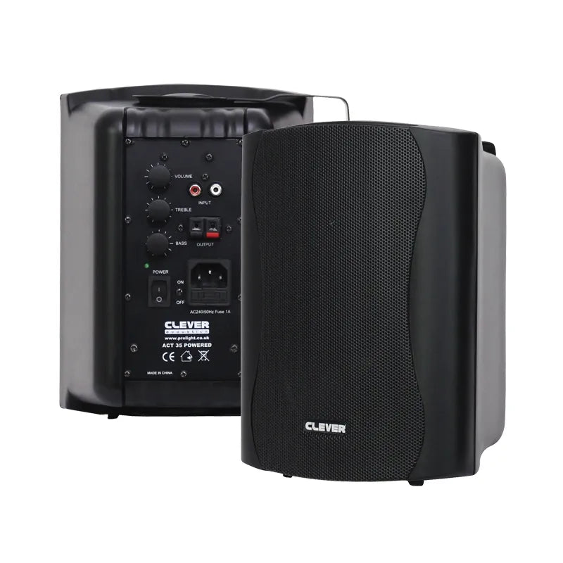 Clever Acoustics Black ACT Series Powered Speakers (Pair)