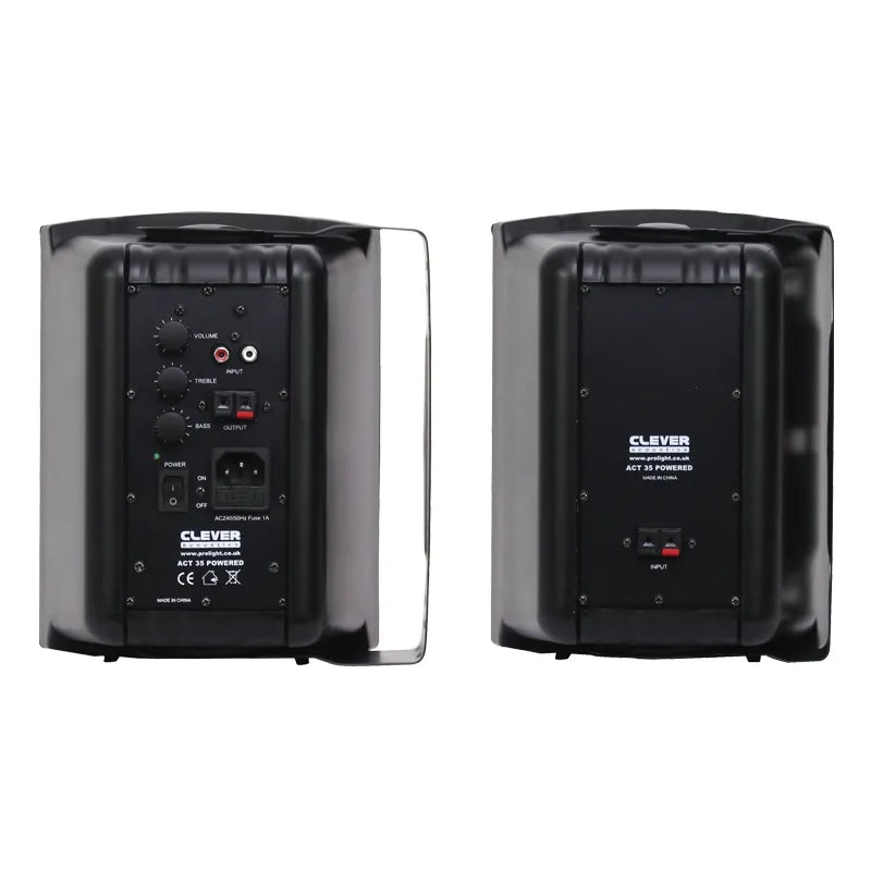 Clever Acoustics Black ACT Series Powered Speakers (Pair)